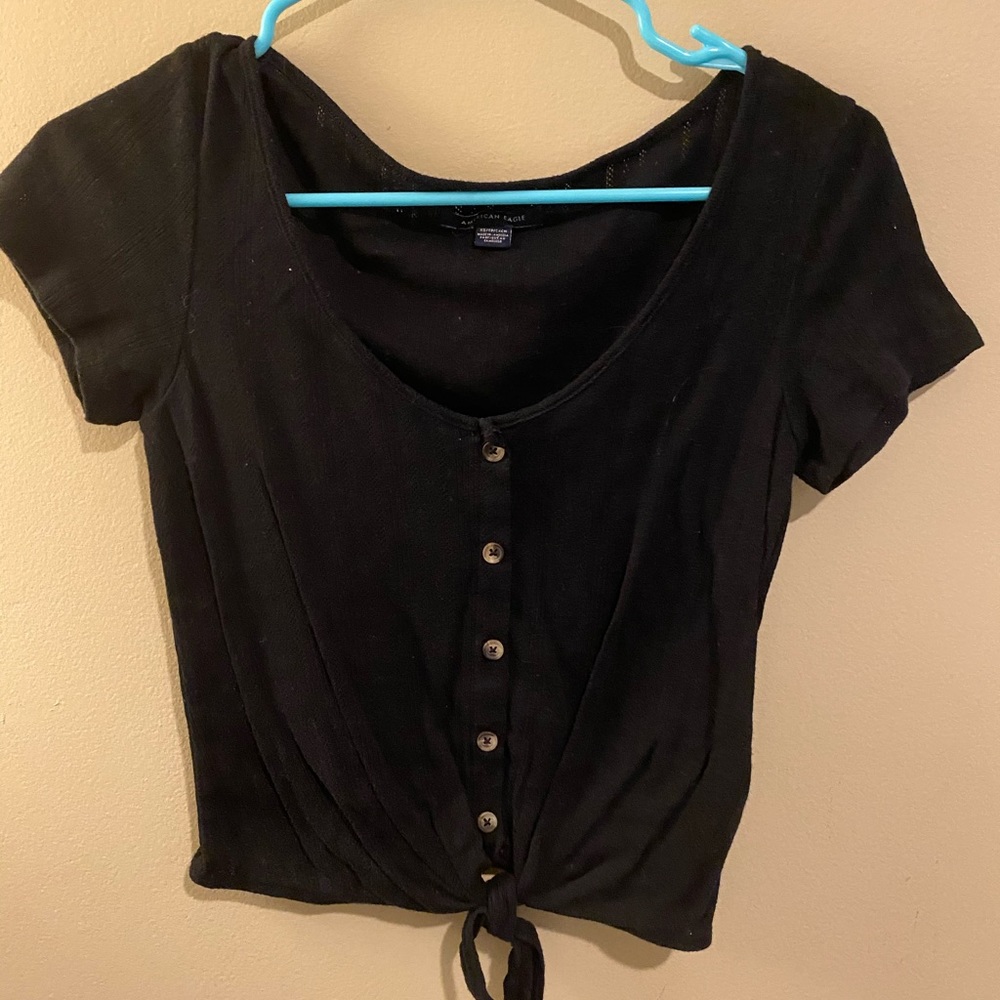 Black button up blouse